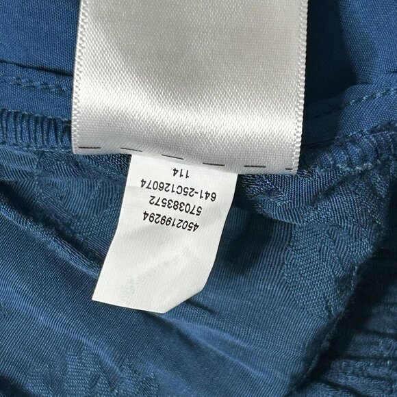 Chico's Pants Womens 2 US Large Blue Jacquard Wide Leg Palazzo Pull-On Culottes - Picture 8 of 13